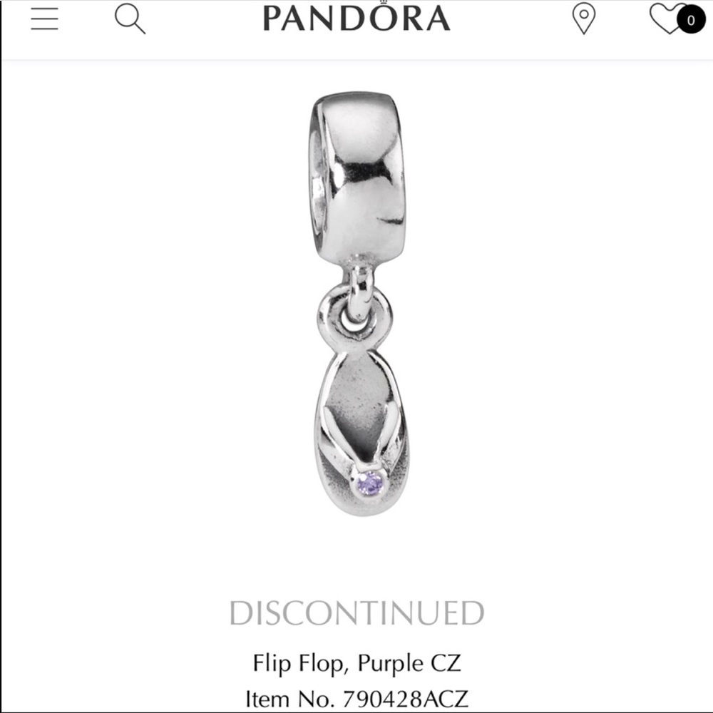 Pandora Flip Flop Dangle Charm